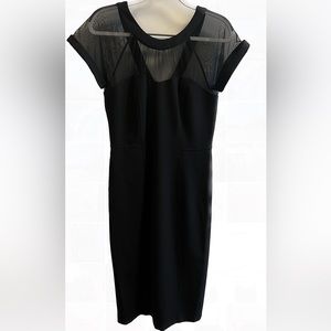 Leslie Fay Black Midi Dress